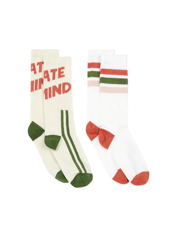 Chaussettes Hundred Pieces Pack x2 State Stripes - thegang-online