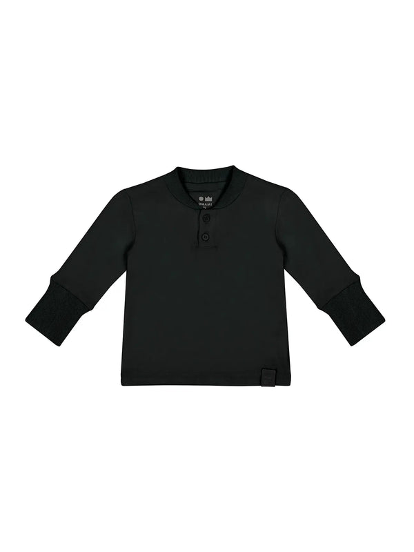 Henley Omamimini Manches longues Noir - thegang-online