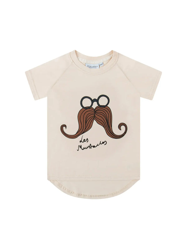 T-shirt Dear Sophie Moustache Écru - thegang-online